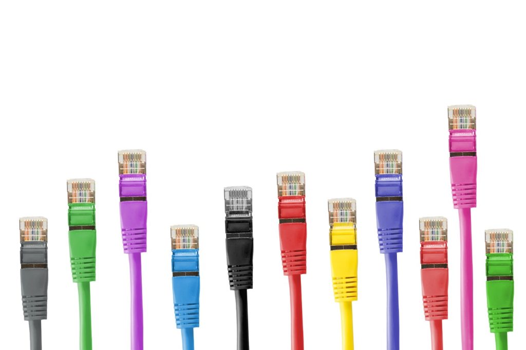 coloured network cables